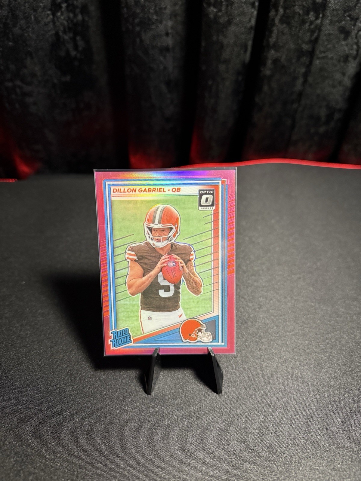 2025 Panini Donruss- DILLON GABRIEL- Optic Preview Pink Prizm (RC)- Browns #316