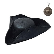 Pirate Hat for Woman Men Pirate Costume Accessories Renaissance Tricorn Hats ...