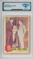 1962 Topps BABE JOINS YANKS #136 Babe Ruth Special Green Tint 💎 DSG 8 NM/Mint