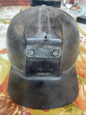 Vintage MSA Comfo Cap Tiger Stripe Low Vein Coal Miner Mining Helmet Black USA 