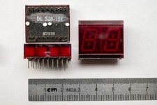 Siemens Litronix DL528 7segment LED Display Comm. Anode Red 13mm 2digit NOS