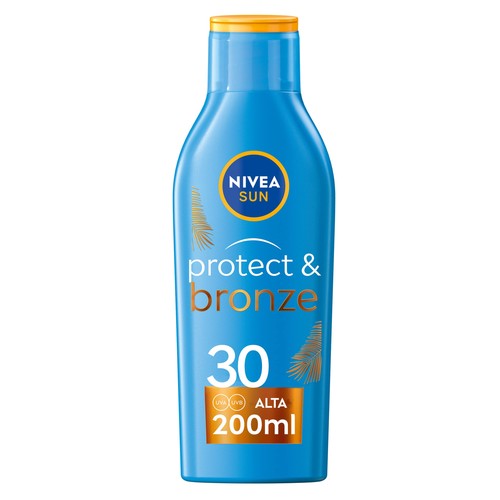 SUN Latte Solare Protect & Bronze FP 30 200 ml Crema solare 30 per un - Foto 15 di 24