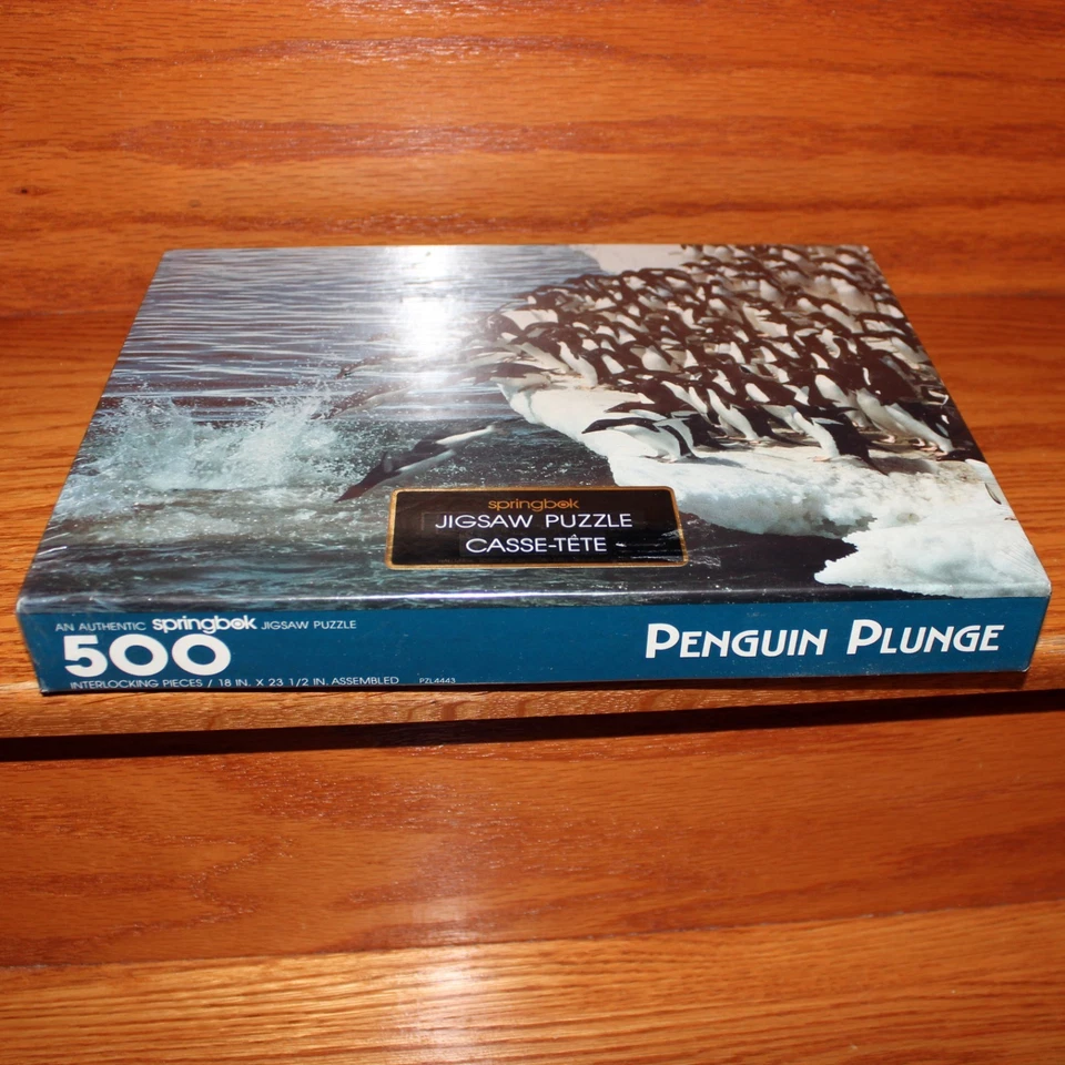 Новый запечатанный винтажный 1989 PENGUIN PLUNGE 500 шт. Springbok головоломка PZL4443 - Изображение 2 из 4