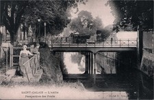 Old postcard 72 SAINT-CALAIS - L'ANILLE, PERSPECTIVE DES PONTS