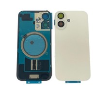 Battery Back Cover Door With Rear Camera Glass Lens  Magnet For iphone 16 White
