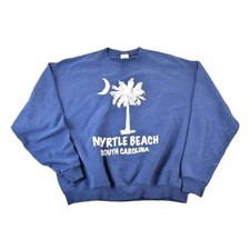 Vintage 1990s Myrtle Beach Souvenir Crewneck Sweatshirt Made In USA Men's XL