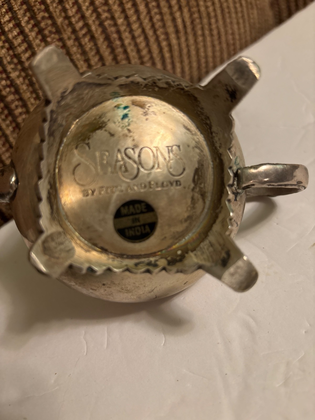 Individual silver plate teapot "Seasons" by Fritz Floyd made India