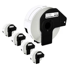 5Rolls 29mmx90mm Permanent Frame DK-1201 for Brother QL Address Label Printer