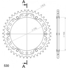 Pignone Supersprox Stealth 530/44Z rosso RST-2011 per Triumph Daytona Speed Tige