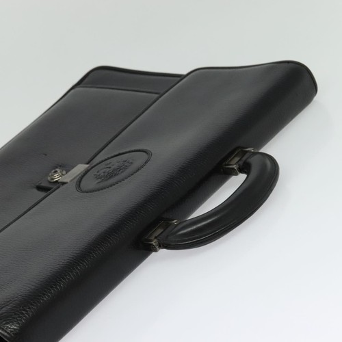 Gianni Versace Business Bag Leather Black Silver Auth bs28153 - Picture 6 of 20