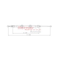 Metzger Seilzug, Feststellbremse 11.6686 Greenparts FüR Renault, Hinten Links