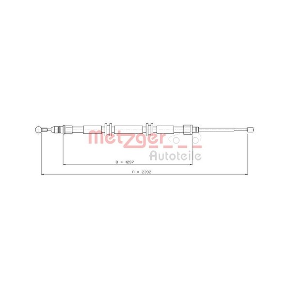 Metzger Seilzug, Feststellbremse 11.6686 Greenparts FüR Renault, Hinten Links-image