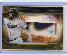 2016 Topps Strata Game Used Patch Relic #CARC-DN Derek Norris No 25 of 25