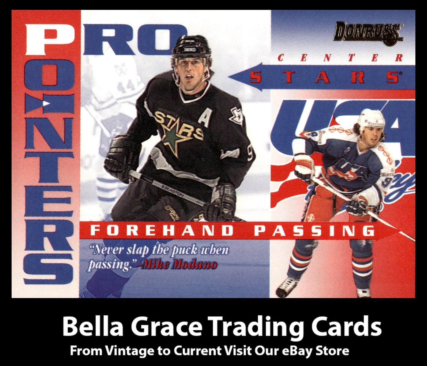 1995-96 Donruss Mike Modano #8 Dallas Stars Pro Pointers NHL Hockey 