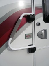Milenco Safety Handrails White Caravan Motorhome Security Access Rail Lock