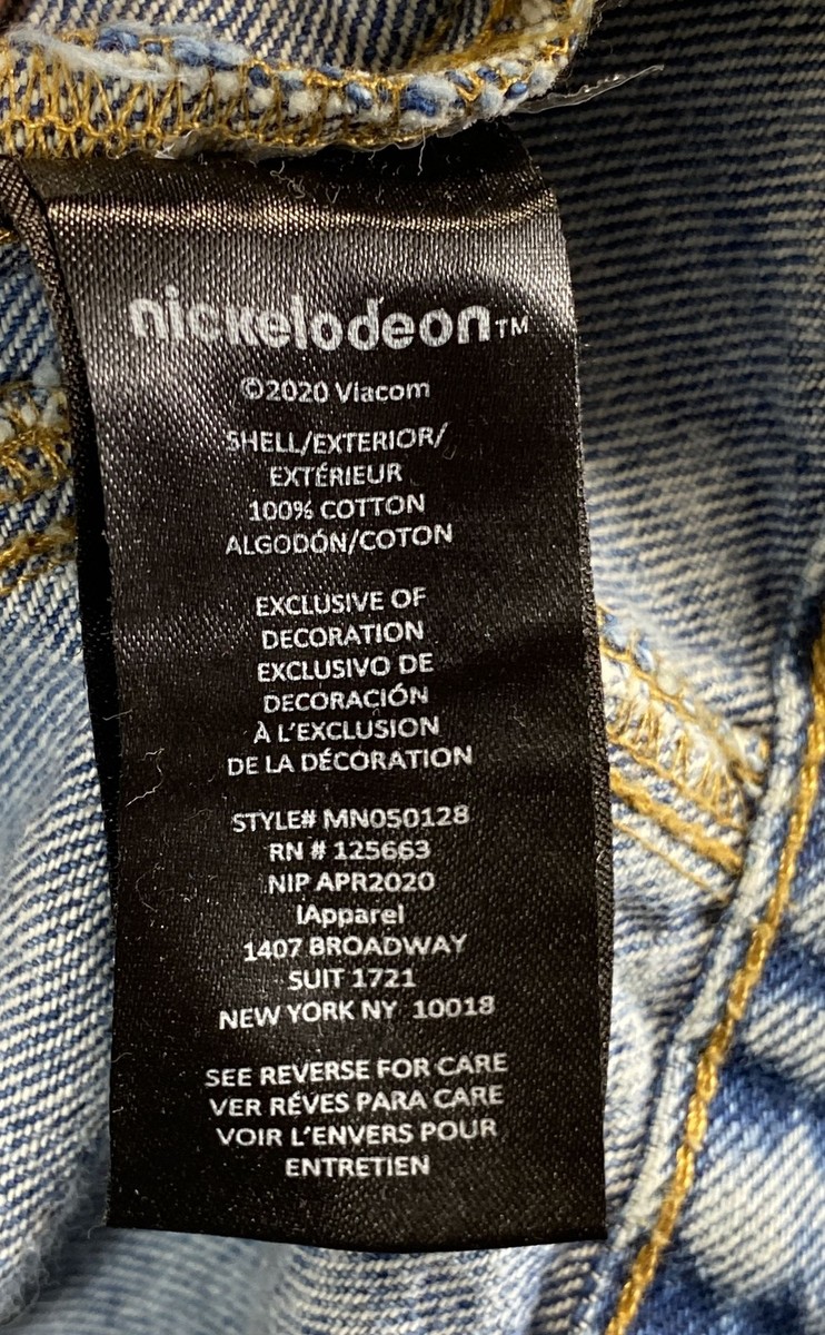 Members Only Nickelodeon Men's SpongeBob Jean Jacket Blue Acid
