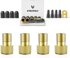 ETENWOLF Brass Presta Valve Adapter 4 Pack, Convert to Schrader Valve...