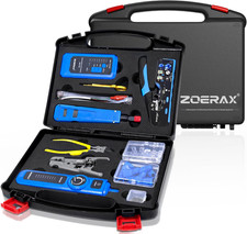 Professional Network Tool Kit, 14 in 1 - RJ45 Crimp Tool, Cat6 Pass through Con