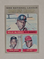 Topps 1969 National League Homerun Leaders #65 Willie McCovey Hank Aaron Lee May