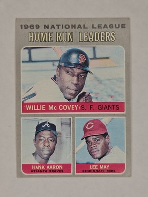 Topps 1969 National League Homerun Leaders #65 Willie McCovey Hank Aaron Lee May