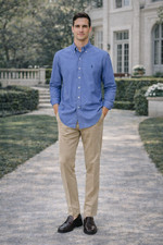 POLO RALPH LAUREN Classic Fit Blue Button Down Shirt Size XL Long Sleeve Cotton