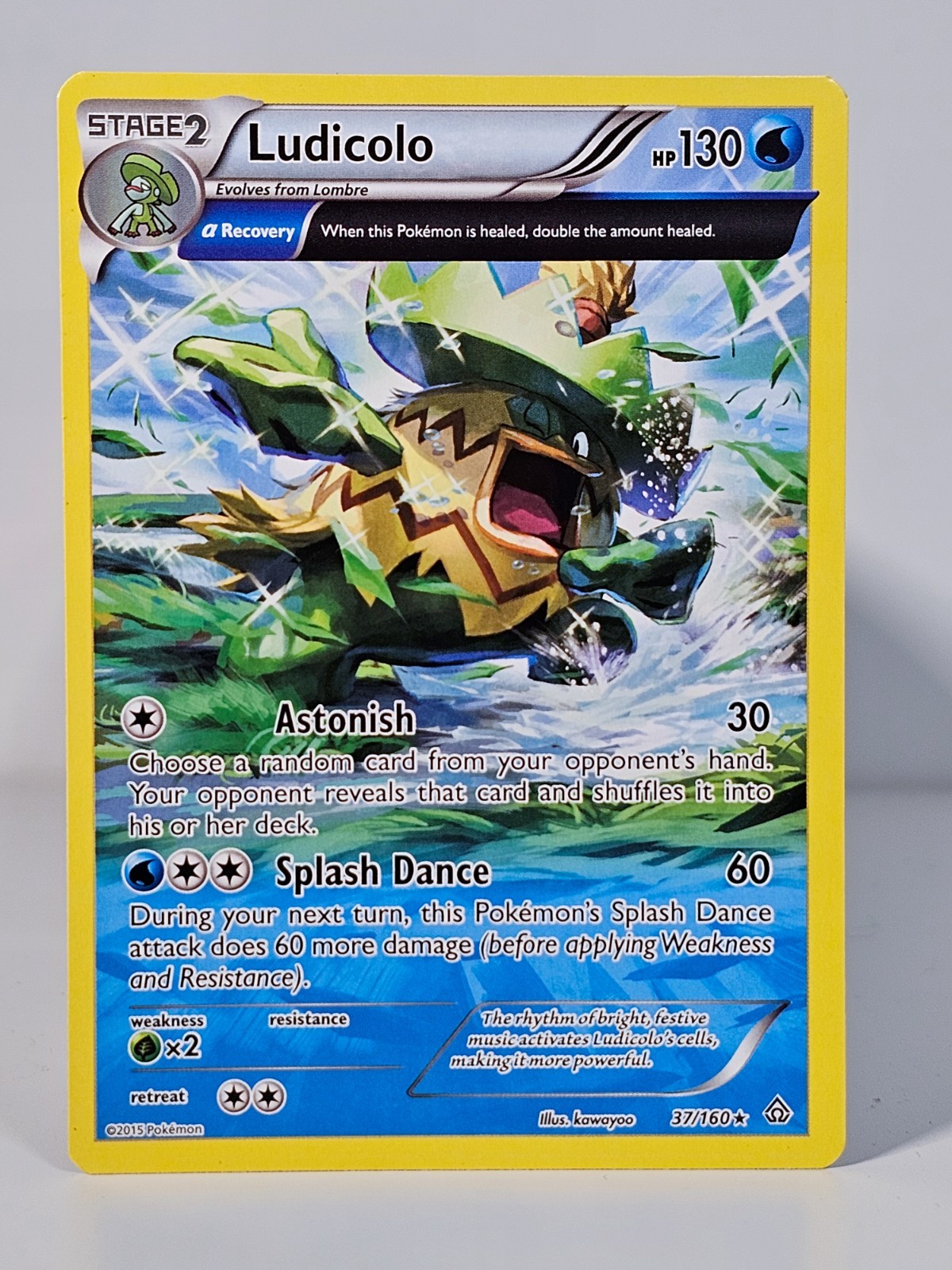Pokemon Ludicolo (Alpha) 37/160 XY - Primal Clash Regular - LIGHTLY PLAYED