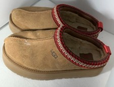 Ugg Tasman Chestnut Suede Clog Platform Women's Size 7 Pre-Owned w./ a Flaw