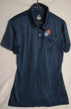 Domino’s Gear Polo Shirt Men’s Small Employee Blue Work Uniform Pizza Delivery
