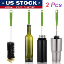 2Pcs Long Handle Cleaning Brushes for Glass Water Bottles Vases for Kitchen USA