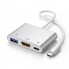 3-in-1 USB-C Hub Type-C to 4K HDMI USB 3.0 PD Charging Adapter