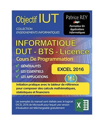 DUT Informatique - EXCEL 2016 [Tome 14]: avec excel 2016: avec excel 2016, Patri