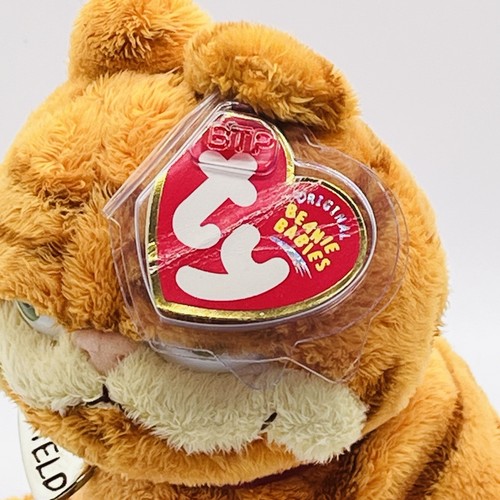 Ty Beanie Babies Garfield the Movie Cat Plush Stuffed Animal CREASED HEART TAG - Picture 11 of 15