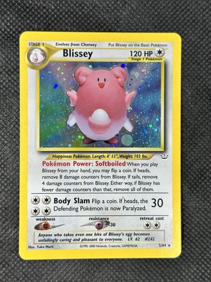 💎 2001 NEO REVELATION BLISSEY UNLIMITED “DOUBLE” HOLO ERROR 💎 | eBay