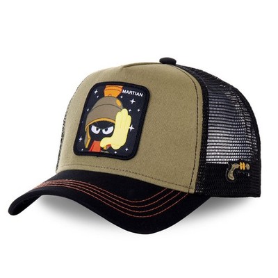CAPSLAB  X LOONEY TUNES Martian Trucker Cap Khaki Basecap Mesh Marsianer Patch