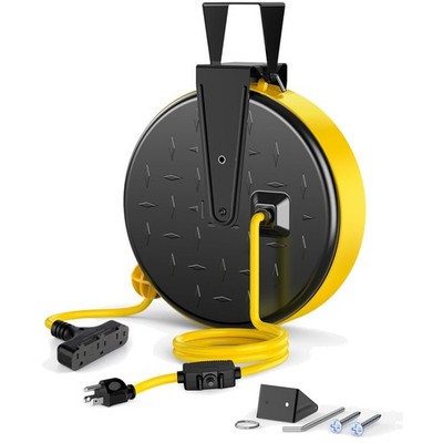 Pro 30 Ft Extension Cord Reel, 10A Circuit Breaker