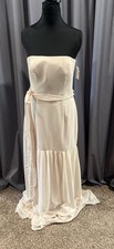 vera wang white Nwt Strapless Chiffon Dress Size 6