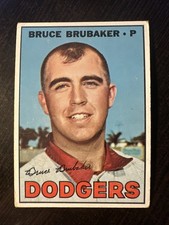 1967 TOPPS #276 BRUCE BRUBAKER LOS ANGELES DODGERS VG-EX *Hot Corner Vintage*