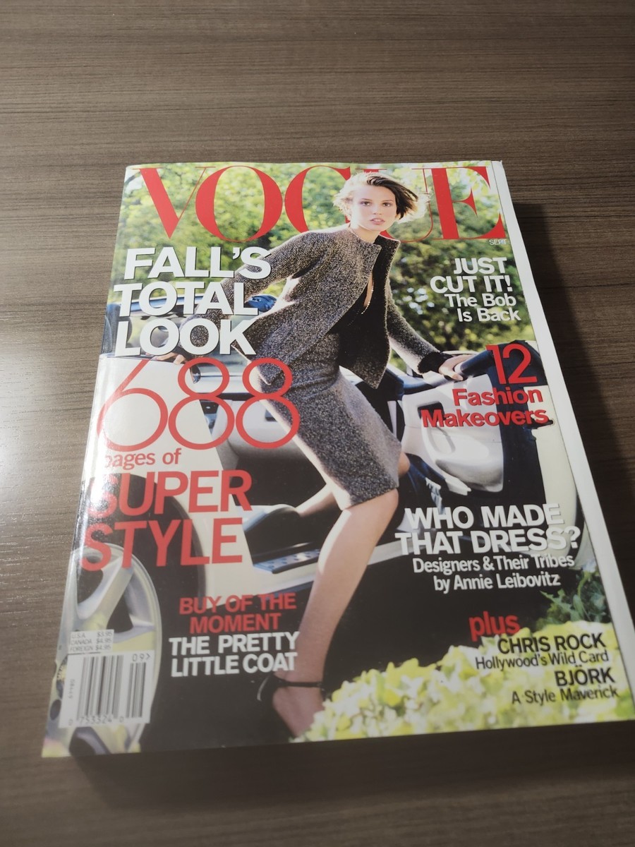 Vogue Magazine September 2000 Bridget Hall Cover No Label Like New