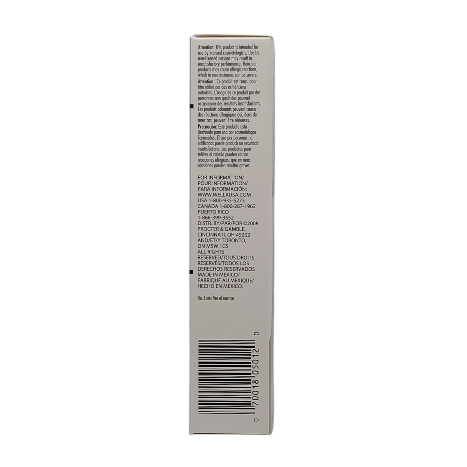 6 Pack Wella Color Charm Permanent Gel Hair Color 311/3N Dark Brown - 2 oz