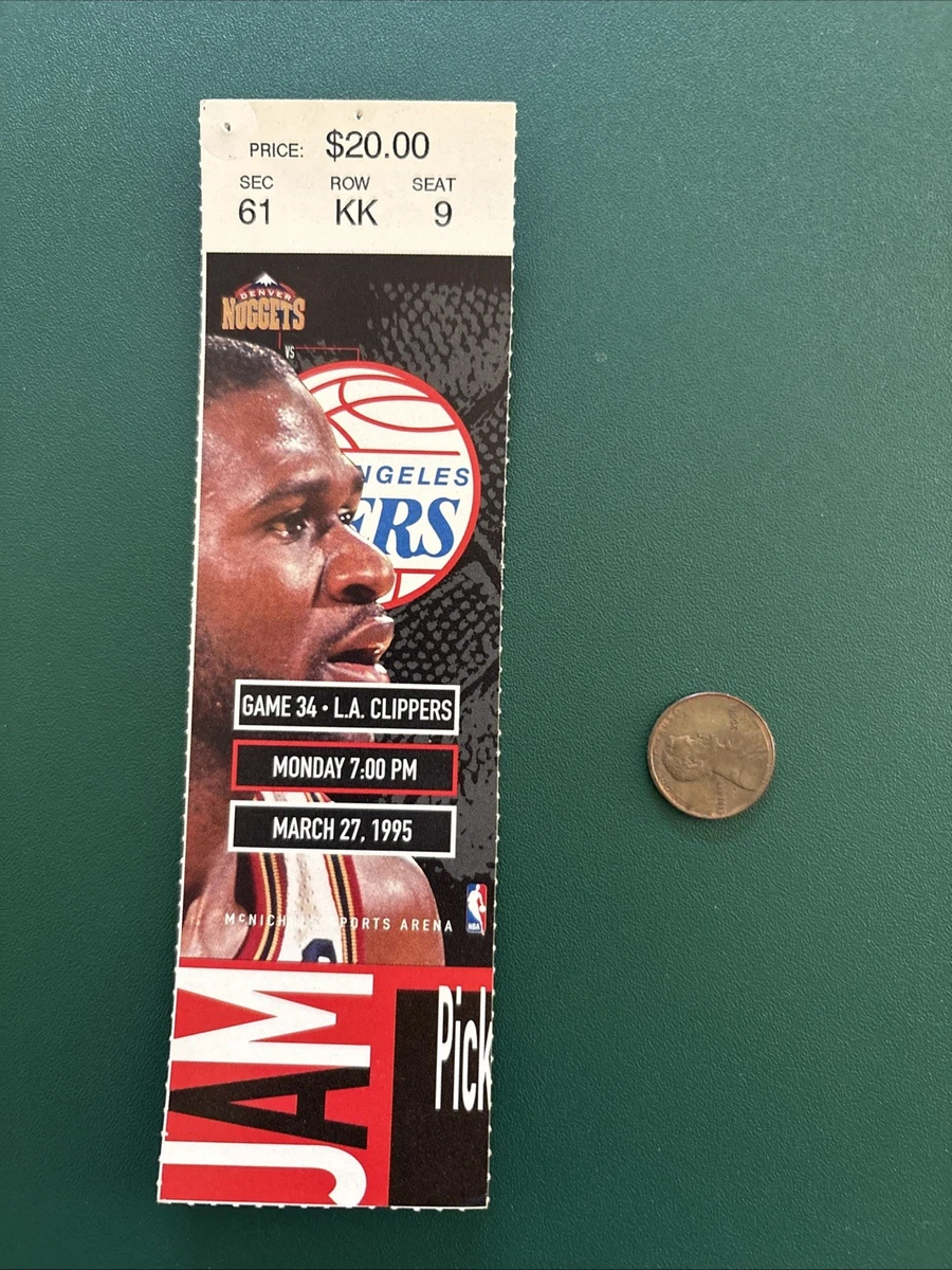 Basketball 1995 Vintage Sports Ticket Stubs for sale | eBay