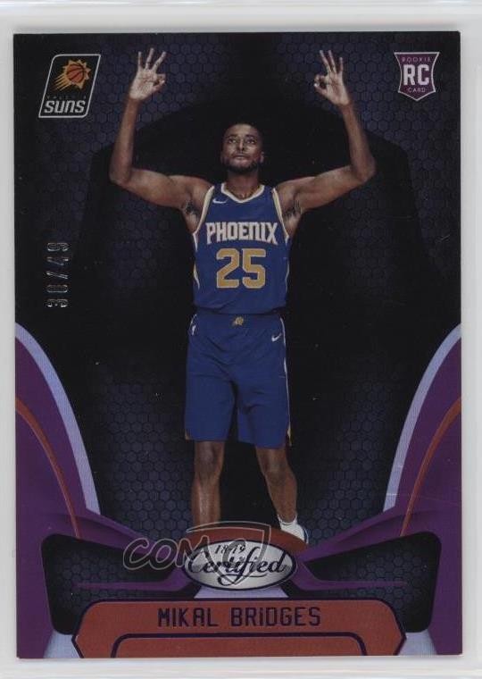 2018-19 Certified Mirror Purple 30/49 Mikal Bridges #160 Rookie RC n0c