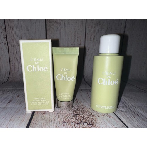 L'EAU DE CHLOE Perfume Bubbles w Bubble Wand & Perfumed Hand Cream Travel Size - Picture 1 of 2