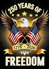 250 Years of Freedom Eagle Diamond Art Kits for Adults, 5D Diamond Painting K...
