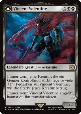 MTG Magic The Gathering   Final Fantasy   FIN 125 Vincent Valentine rare deutsch