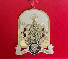 White House Ornament - 1993 dated Christmas Ornament from the Blue Room - Bill C
