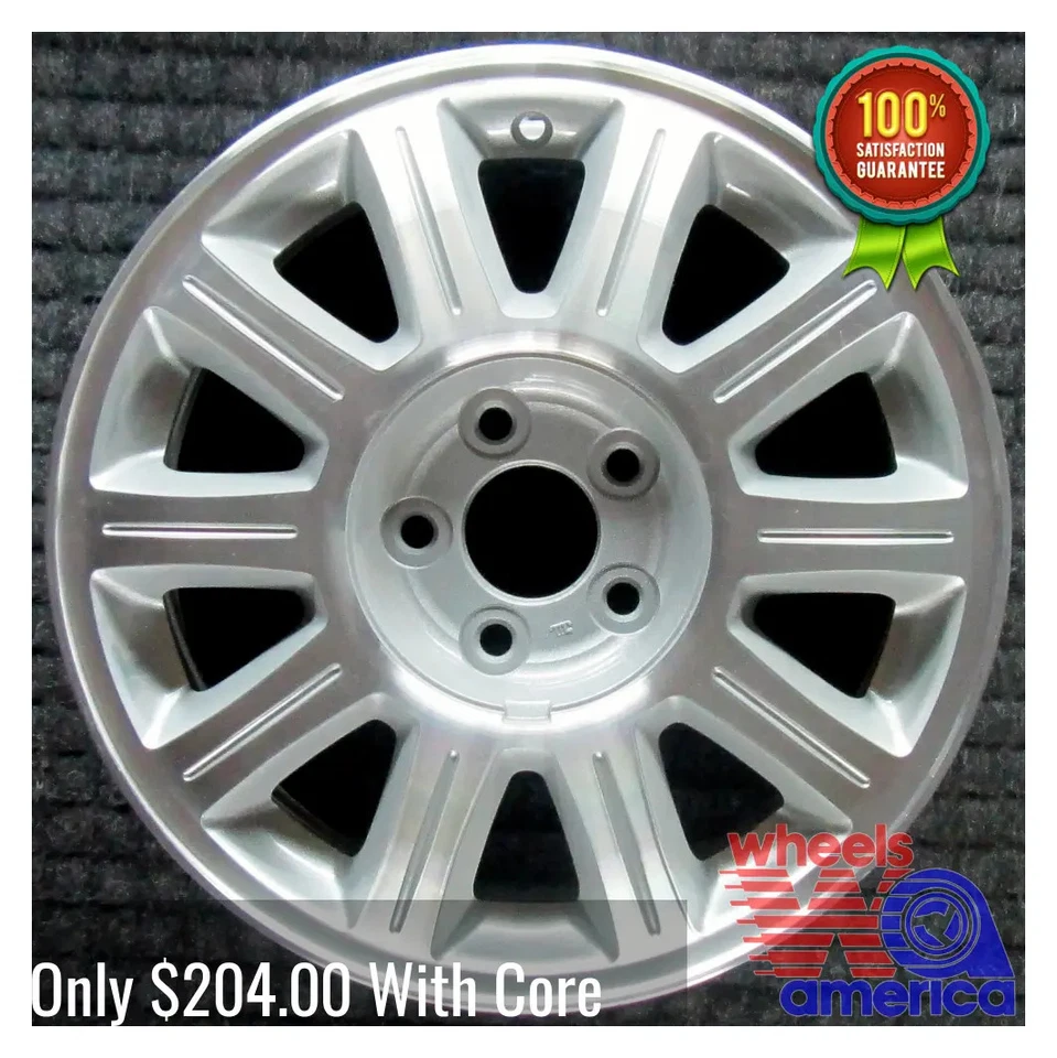 Aro de roda Ford Lincoln Continental Windstar 16 1999-2003 cinza usinado OE 3309 - Imagem 2 de 4