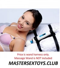 Pillow Universal Massage Wand Massager Harness Holder Hands Free Essentials Blac
