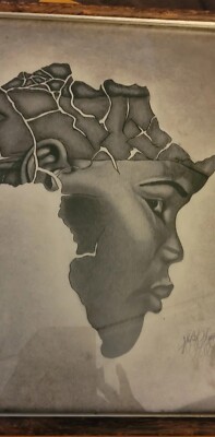 African Pencil Drawing Original 18 X 14 Beautiful 