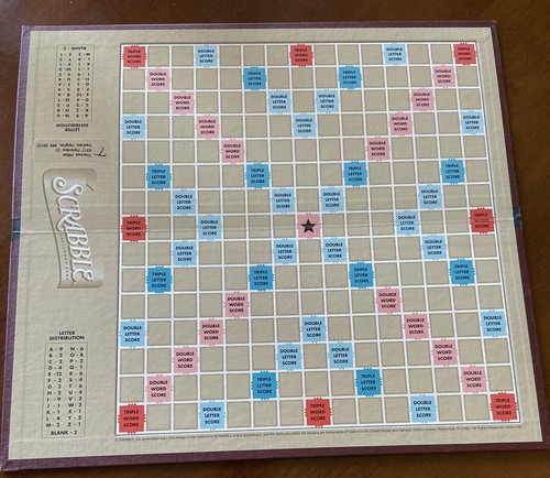 Scrabble Crossword Board Game Hasbro Family Game Night Vintage 2001- Complete - Picture 2 of 3