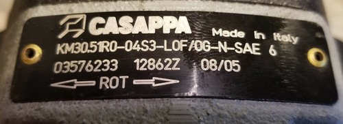 Bomba de engranajes hidráulica KM30.51R0-04S3-LOF/OG-N-SAE 6, Casappa - Imagen 8 de 8